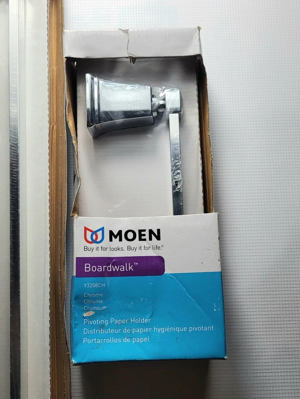 Moen Matching Set Towel Bar & Toilet Paper Holder 24” Chrome NEW in unopened box